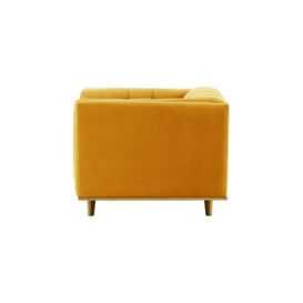 Vicenza Armchair, mustard, Leg colour: like oak - thumbnail 2