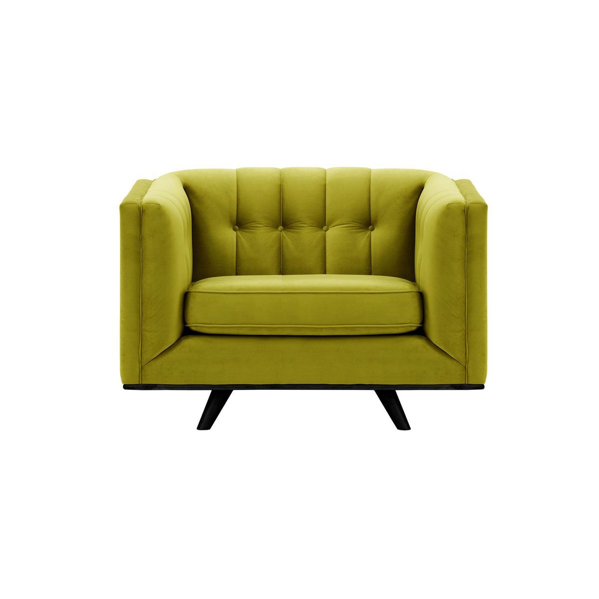 Vicenza Armchair, olive green, Leg colour: black - image 1