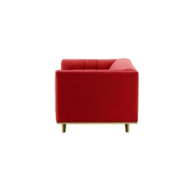 Vicenza 2-Seater Sofa, dark red, Leg colour: wax black - thumbnail 3