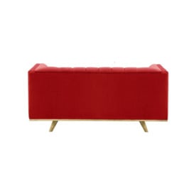 Vicenza 2-Seater Sofa, dark red, Leg colour: wax black - thumbnail 2