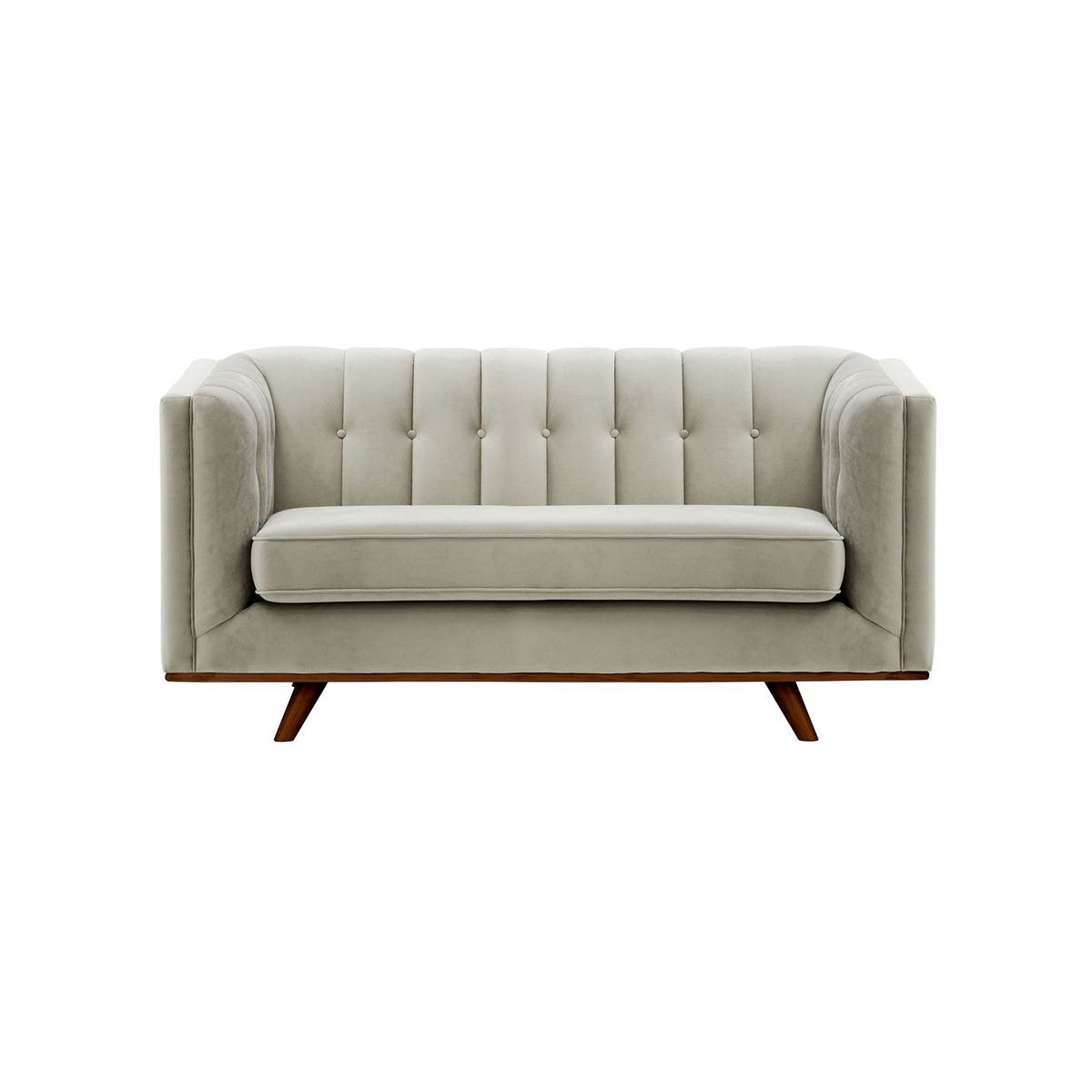 Vicenza 2-Seater Sofa, silver, Leg colour: dark oak - image 1