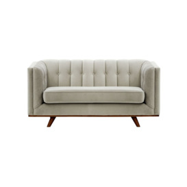 Vicenza 2-Seater Sofa, silver, Leg colour: dark oak - thumbnail 1