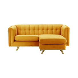 Vicenza Universal Corner Sofa, mustard, Leg colour: like oak