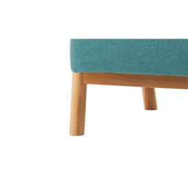 Luppo Click-Clack Folding Sofa Bed, light blue, Leg colour: like oak - thumbnail 2