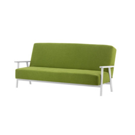 Luppo Click-Clack Folding Sofa Bed, lime, Leg colour: white - thumbnail 1