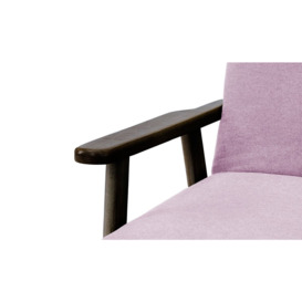 Luppo Click-Clack Folding Sofa Bed, pink, Leg colour: dark oak - thumbnail 2