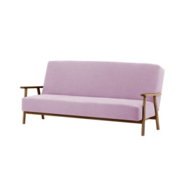 Luppo Click-Clack Folding Sofa Bed, pink, Leg colour: wax black