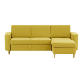Elegance Corner Sofa Bed With Storage, yellow