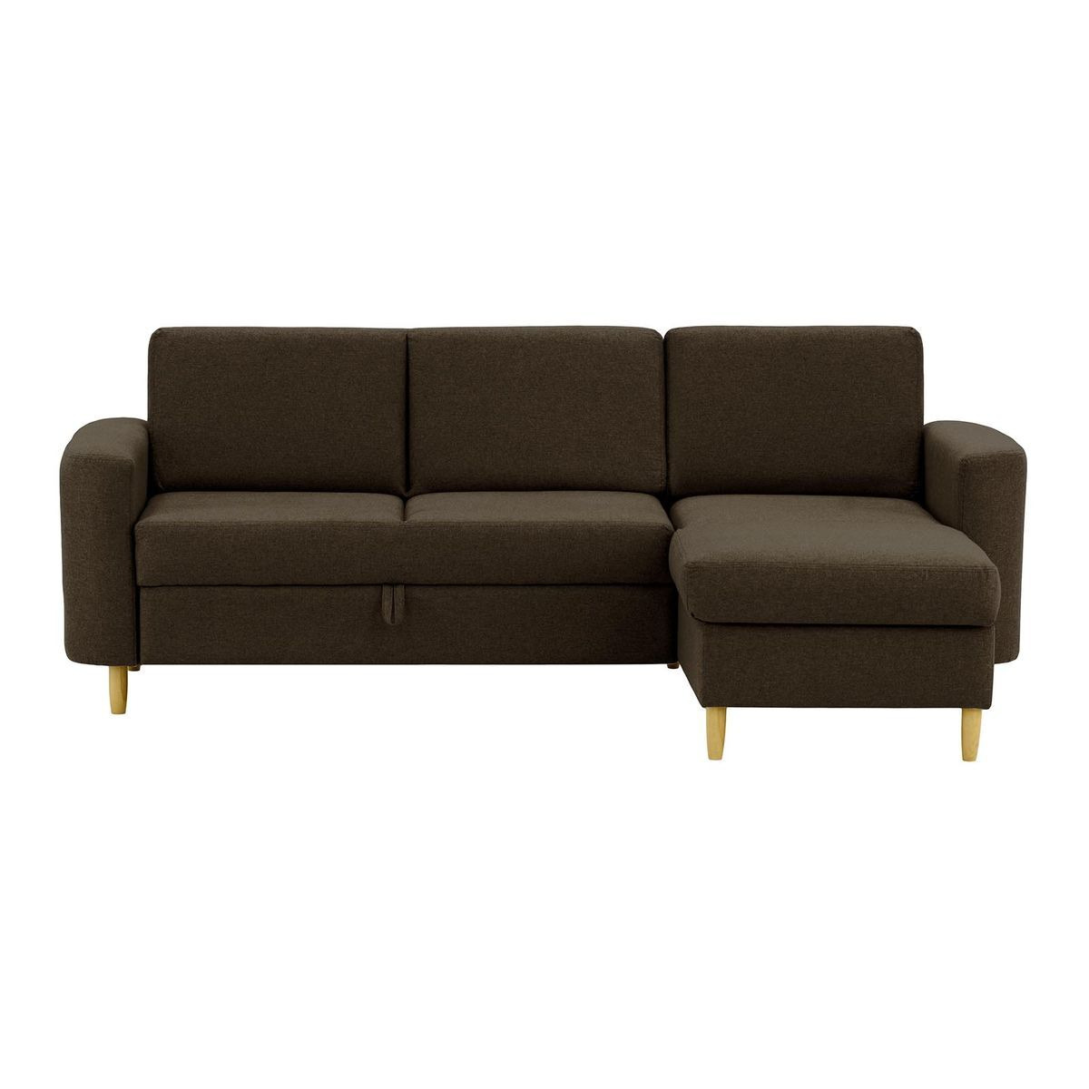Elegance Corner Sofa Bed With Storage, brown - image 1
