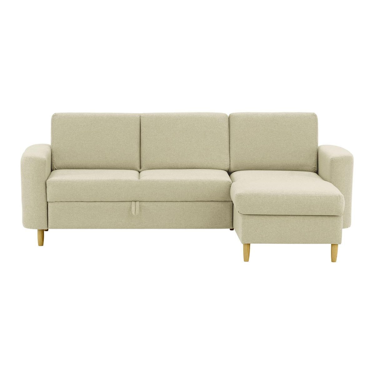 Elegance Corner Sofa Bed With Storage, cream - image 1