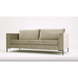 Gosena Right Hand Corner Sofa, grey, Leg colour: chrome metal