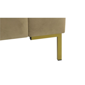 Gosena 2,5 Seater Sofa, cream, Leg colour: gold metal - thumbnail 3