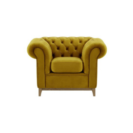 Chesterfield Wood Armchair, lime, Leg colour: wax black