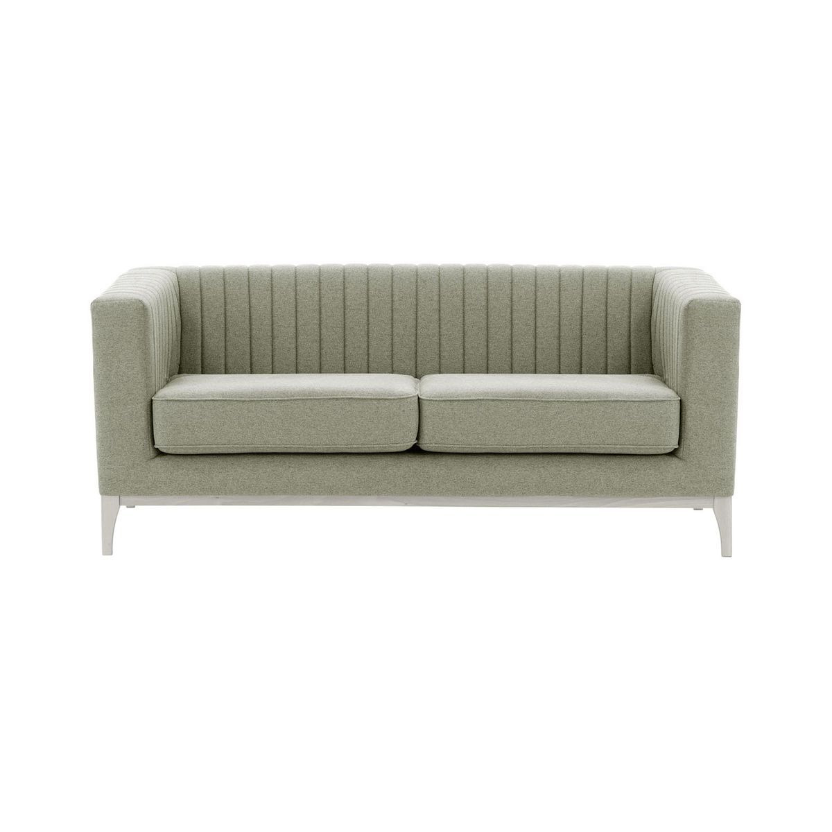 Slender Wood 2 Seater Sofa, grey, Leg colour: white - image 1