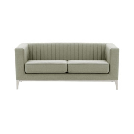 Slender Wood 2 Seater Sofa, grey, Leg colour: white - thumbnail 1