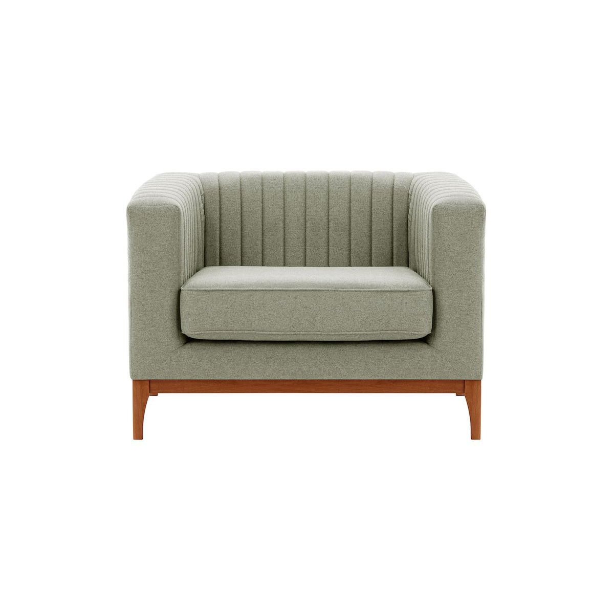 Slender Wood Armchair, grey, Leg colour: aveo - image 1