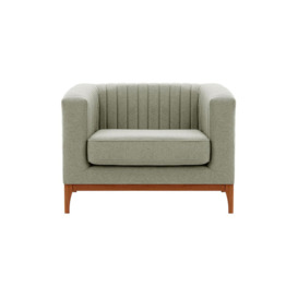 Slender Wood Armchair, grey, Leg colour: aveo - thumbnail 1