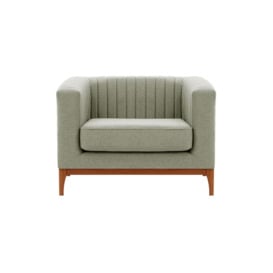 Slender Wood Armchair, grey, Leg colour: aveo