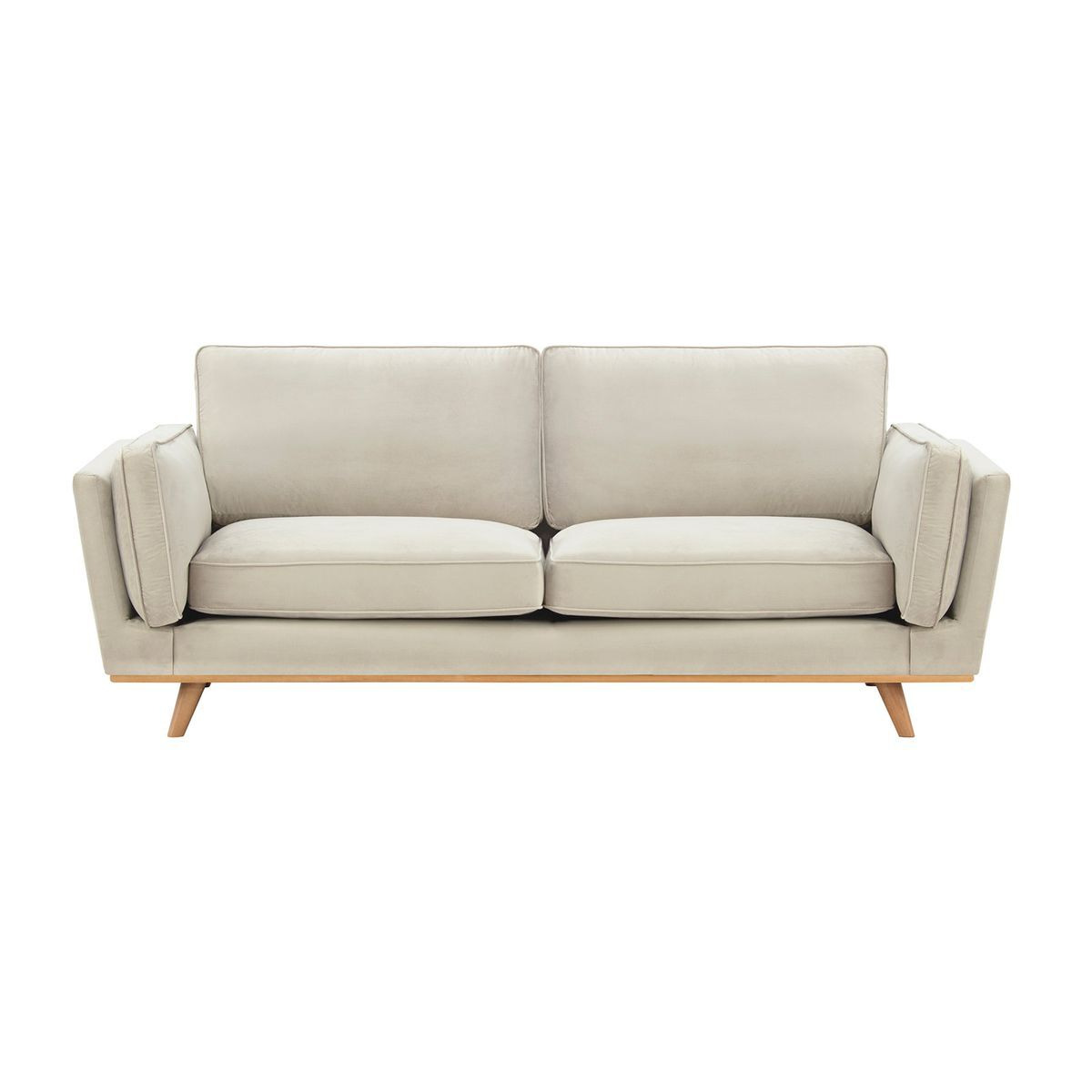 Gabrielle 3 Seater Sofa, light beige, Leg colour: like oak - image 1