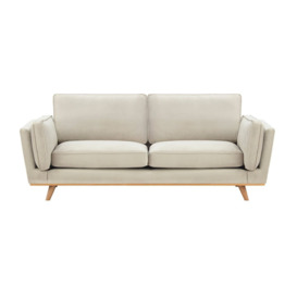 Gabrielle 3 Seater Sofa, light beige, Leg colour: like oak - thumbnail 1