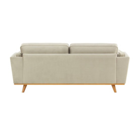 Gabrielle 3 Seater Sofa, light beige, Leg colour: like oak - thumbnail 3