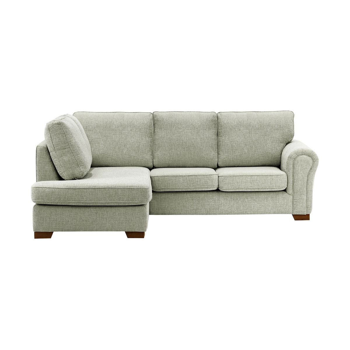 Bonna Left Hand Corner Sofa, grey, Leg colour: dark oak - image 1