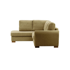 Bonna Left Hand Corner Sofa, brown, Leg colour: dark oak - thumbnail 3