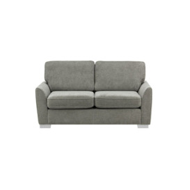 Newton 2 Seater Sofa, grey, Leg colour: white