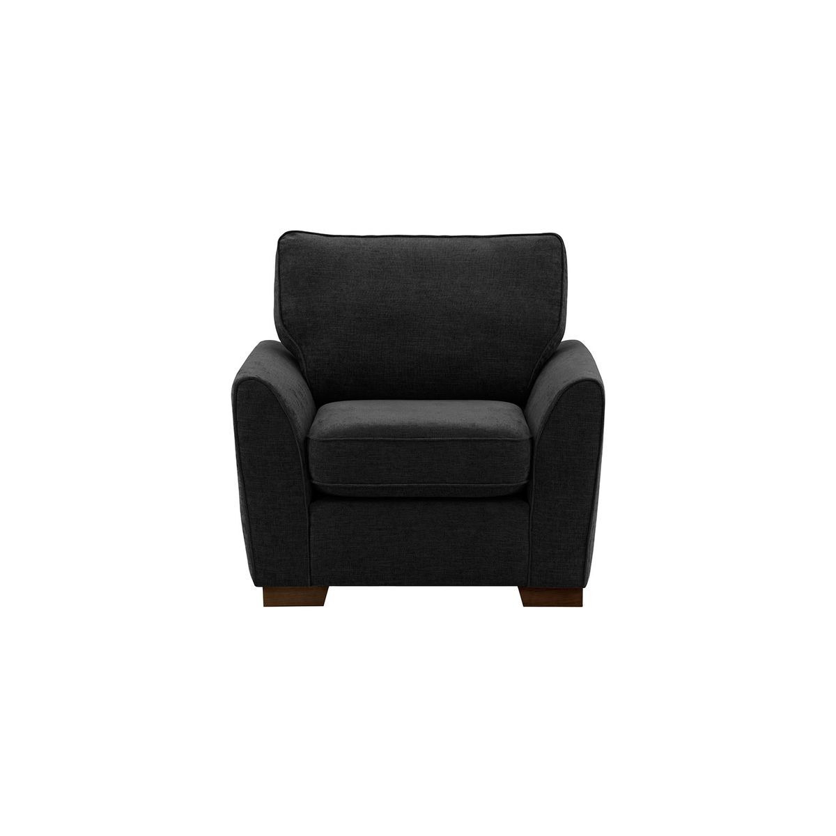 Newton Armchair, charcoal, Leg colour: dark oak - image 1