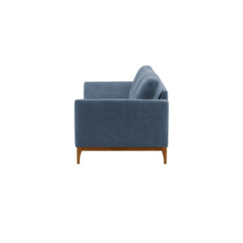 Malone 3 Seater Sofa, denim blue, Leg colour: like oak - thumbnail 3