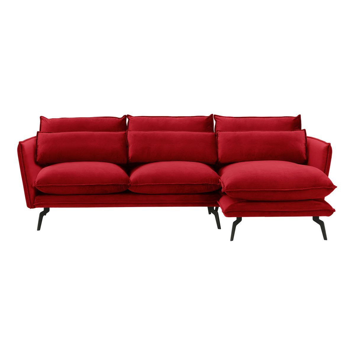 Layla Right Hand Corner Sofa, dark red - image 1