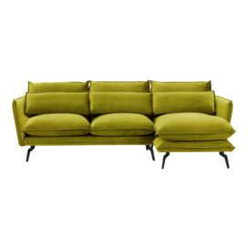 Layla Right Hand Corner Sofa, olive green