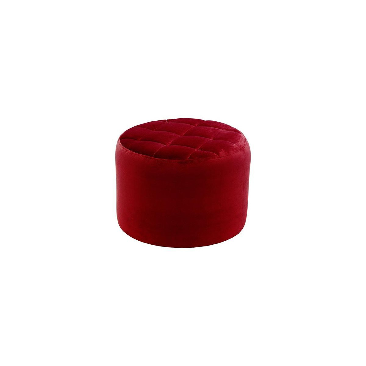 Flair Small Round Pouffe with Stitching, black - image 1