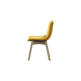 Felton Dining Chair Beech, light beige, Leg colour: white - thumbnail 3