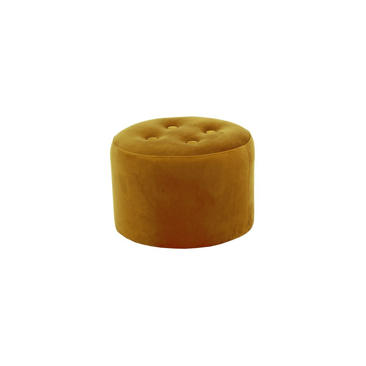 Flair Small Round Pouffe 4 Buttons, beige - image 1