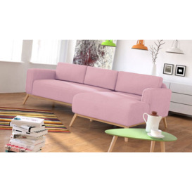 Modena Right Hand Corner Sofa, pink - thumbnail 2