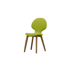 Mya Dining Chair, lime, Leg colour: dark oak