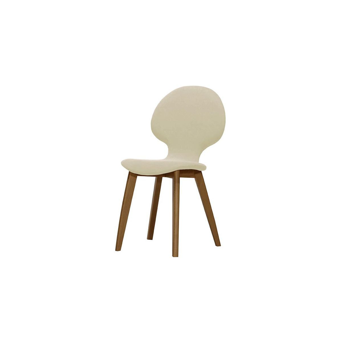 Mya Dining Chair, cream, Leg colour: dark oak - image 1