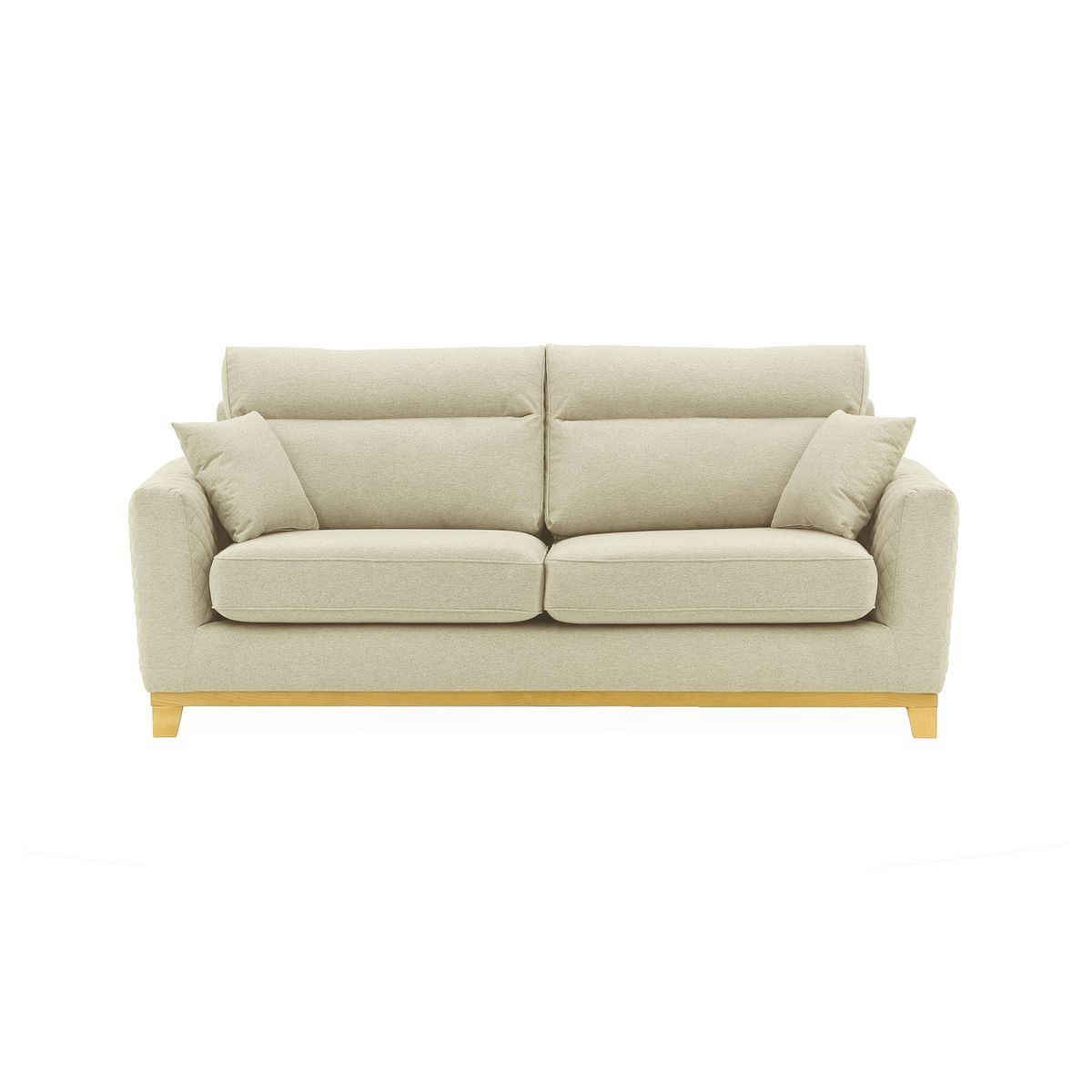 Belfort 3 Seater Sofa, yellow, Leg colour: aveo - image 1