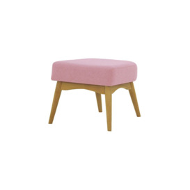 Savano Footstool, pink, Leg colour: like oak