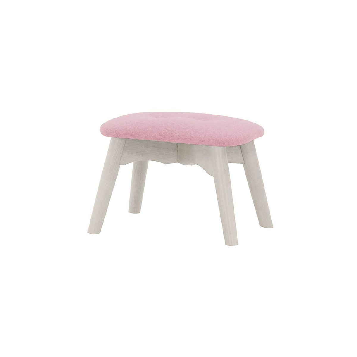 Ducon Mini Children's Footstool, pink, Leg colour: white - image 1