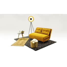 Flic Small Sofa Bed - width 103 cm, yellow, Leg colour: like oak - thumbnail 3