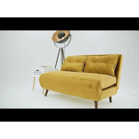 Flic Double Sofa Bed - width 120 cm, pink, Leg colour: like oak - thumbnail 3