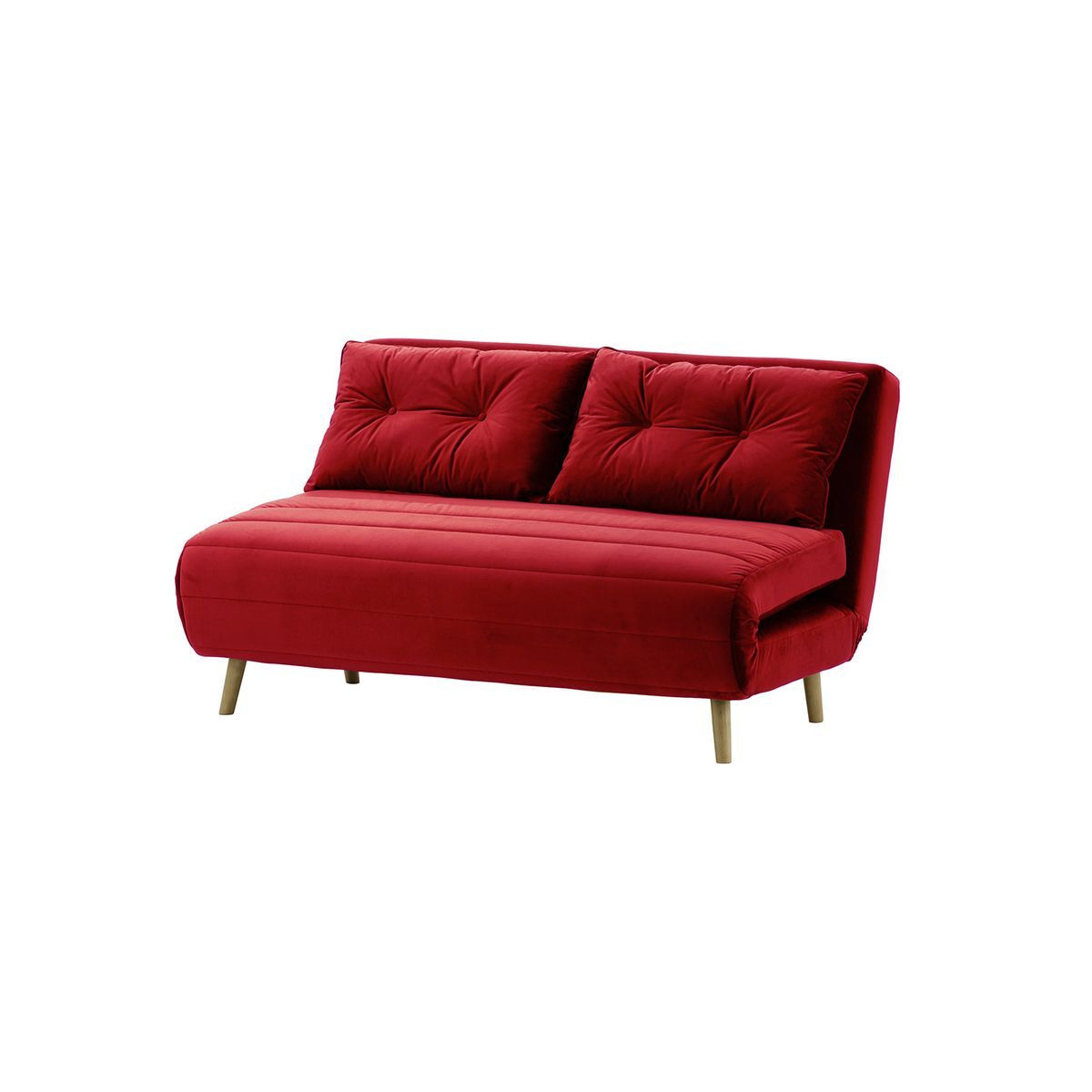 Flic Large Double Sofa Bed - width 142 cm, navy blue, Leg colour: wax black - image 1
