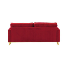 Farrow 3 Seater Sofa, dark red, Leg colour: like oak - thumbnail 2