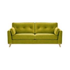 Farrow 3 Seater Sofa, olive green, Leg colour: wax black - thumbnail 1