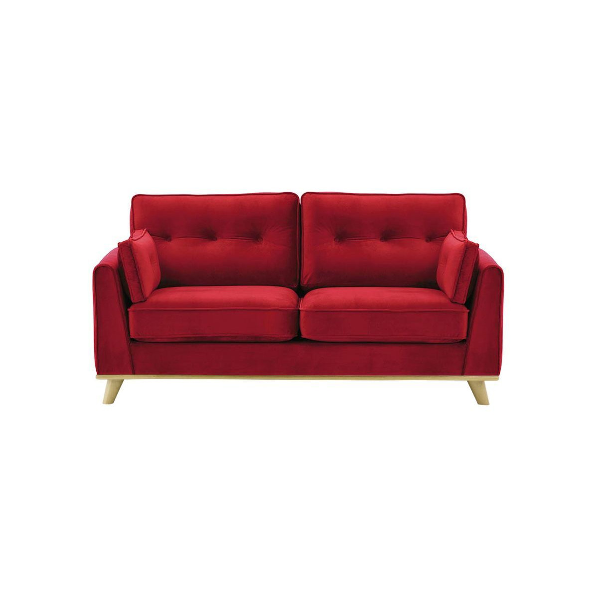 Farrow 2,5 Seater Sofa, dark red, Leg colour: wax black - image 1