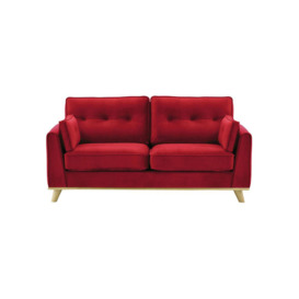 Farrow 2,5 Seater Sofa, dark red, Leg colour: wax black - thumbnail 1