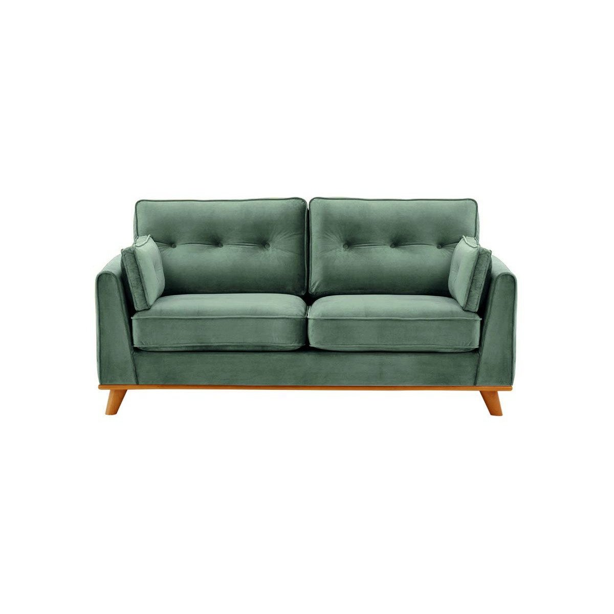 Farrow 2,5 Seater Sofa, navy blue, Leg colour: dark oak - image 1