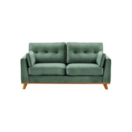 Farrow 2,5 Seater Sofa, navy blue, Leg colour: dark oak - thumbnail 1